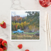 ヴィンテージトラックハッピーバースデー スタンダードランチョンナプキン (インサイチュ)