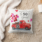 ヴィンテージトラックハート記念日の名前の追加 クッション (ブランケット)
