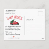 ヴィンテージトラックバッファロープレイドホリデーポストカード シーズンポストカード (裏面)