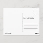 ヴィンテージトラックブラックアンドホワイトホリデモノグラムのィ ポストカード (裏面)