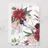 ヴィンテージトラックブルゴーニュバラ日付を保存 セーブザデート (裏面)