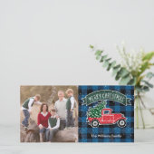 ヴィンテージトラックブルーバッファロー格子縞の写真 シーズンカード (スタンド正面)