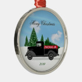 ヴィンテージトラックプレミアムラウンドオーナメント メタルオーナメント (右)