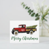 ヴィンテージトラックユアクリスマスツリーファーム ポストカード (スタンド正面)