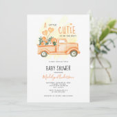 ヴィンテージトラックリトルかわいこちゃんベビーシャワー 招待状 (スタンド正面)