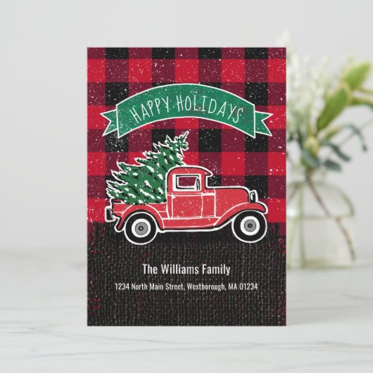 ヴィンテージトラックレッドバッファロープレイドホリデイムービング 案内状 (スタンド正面)