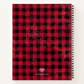 ヴィンテージトラックレッドバッファロープレイドホリデーレシピ ノートブック (裏面)