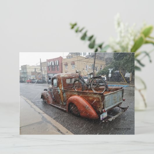 ヴィンテージトラック付き/自転車/ジェロームアリゾナ葉書 招待状 (スタンド正面)