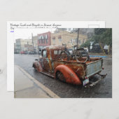 ヴィンテージトラック付き/自転車/ジェロームアリゾナ葉書 招待状 (正面/裏面)