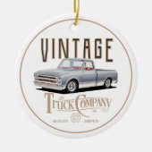 ヴィンテージトラック会社 セラミックオーナメント (正面)