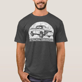 ヴィンテージトラック引っ張りヴィンテージレトロ4x4トラック tシャツ