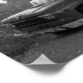 ヴィンテージトラック白黒写真 ポスター (角)