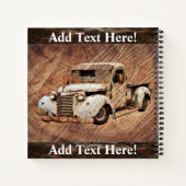 ヴィンテージトラック素朴ウッドノート ノートブック (裏面)