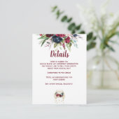 ヴィンテージトラック結婚ブルゴーニュ詳細カード セーブザデート (スタンド正面)