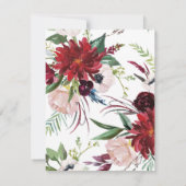 ヴィンテージトラック結婚ブルゴーニュ詳細カード セーブザデート (裏面)