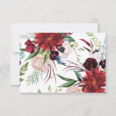 ヴィンテージトラック結婚ブルゴーニュ 出欠カード (裏面)