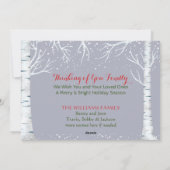 ヴィンテージトラック赤い森モダンカットアートデジタル シーズンカード (裏面)