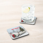 ヴィンテージトラック(クリスマスツリーと雪だるま) コースター (右側)