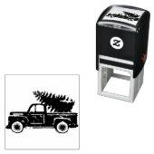 ヴィンテージトラック（クリスマスツリー付） セルフインキングスタンプ (インサイチュ)