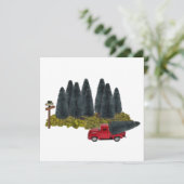 ヴィンテージトラック（クリスマスツリー付） 招待状 (スタンド正面)