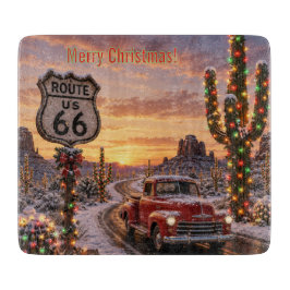 ヴィンテージトラック ルート66 クリスマスキッチン カッティングボード