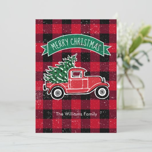 ヴィンテージトラック レッドバッファロープレイド ホリデーバック シーズンカード (スタンド正面)