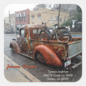 ヴィンテージトラック&自転車/ジェロームAZ封筒用シール スクエアシール (正面)