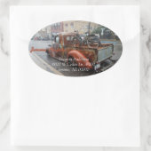 ヴィンテージトラック&自転車/ジェロームAZ封筒用シール 楕円形シール (バッグ)