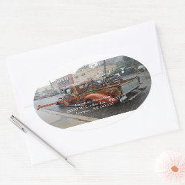 ヴィンテージトラック&自転車/ジェロームAZ封筒用シール 楕円形シール