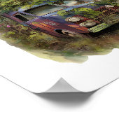 ヴィンテージトラック（花） ポスター (角)