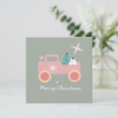 ヴィンテージトラックGroovyクリスマスクッキー カード (スタンド正面)