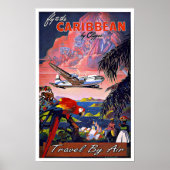 ヴィンテージトラベカリブのルバイエア ポスター (正面)
