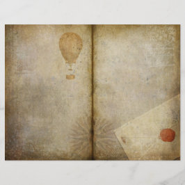 ヴィンテージトラベラージャーナルスクラップブック紙