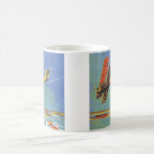 ヴィンテージトラベルと輸送アンティークバイプレーン コーヒーマグカップ (中央)