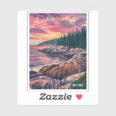 ヴィンテージトラベルアカディア国立公園メインシーサイド シール (シート)