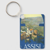 ヴィンテージトラベルアッシジイタリアフランチェスコ大聖堂 キーホルダー (正面)