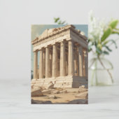 ヴィンテージトラベルアテネギリシャパルテノンテンプルカード (スタンド正面)