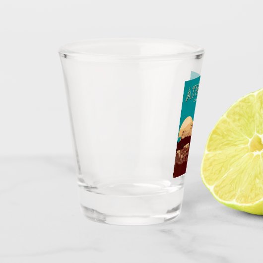 ヴィンテージトラベルアテネギリシャレトロ風光明媚 ショットグラス (左)