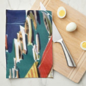 ヴィンテージトラベルアテネギリシャ キッチンタオル (四つ折り)