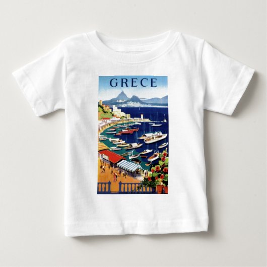 ヴィンテージトラベルアテネギリシャ ベビーTシャツ (正面)