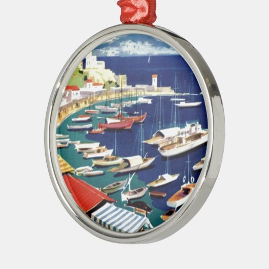 ヴィンテージトラベルアテネギリシャ メタルオーナメント (左)