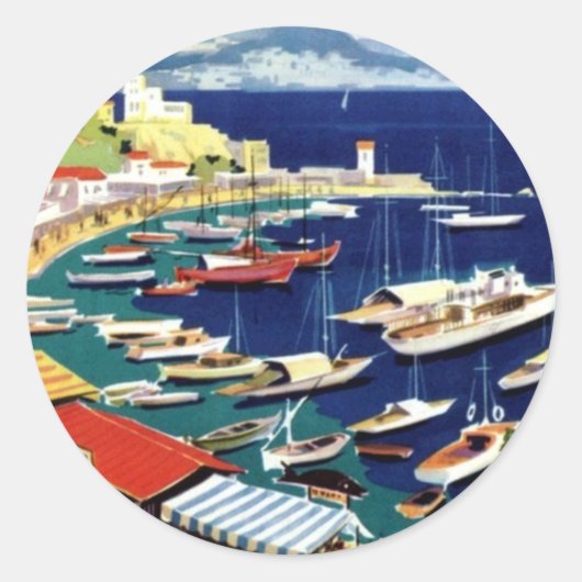 ヴィンテージトラベルアテネギリシャ ラウンドシール (正面)