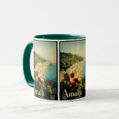 ヴィンテージトラベルアマルフィイタリアンコーストビーチ マグカップ (正面左)