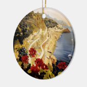 ヴィンテージトラベルアマルフィイタリア セラミックオーナメント (左)