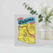 ヴィンテージトラベルアリゾナAZ州ラベル ポストカード (スタンド正面)