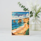 ヴィンテージトラベルアルガルヴポルトガルコースタルシーサイド ポストカード (スタンド正面)