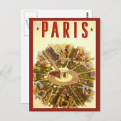 ヴィンテージトラベルアルクドトリオンフパリフランス ポストカード (正面/裏面)