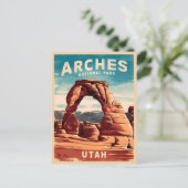 ヴィンテージトラベルアーチズナショナルパークユタレトロ ポストカード (スタンド正面)