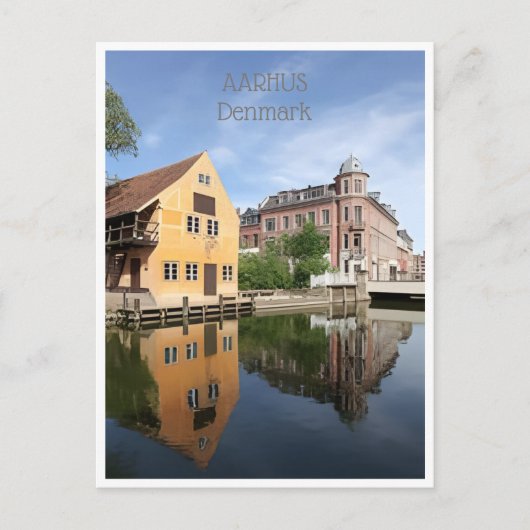 ヴィンテージトラベルアーフスデンマークシティハウス ポストカード (正面)