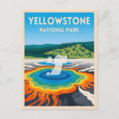 ヴィンテージトラベルイエローストーン国立公園景観 ポストカード (正面)